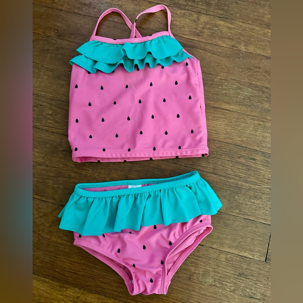 Little Girl’s 2-Piece Swimsuit ~ Size 18 Months ~